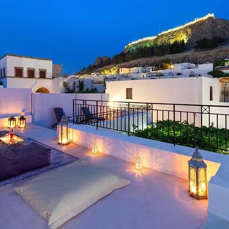 Lindos Villa Petra With Acropolis View Exterior photo